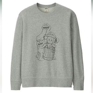 Kaws x Uniqlo Gray Crewneck